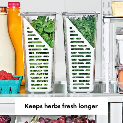Good Grips Produce Saver - Berry Keeper, 2-Piece Set | Fruit Storage Containers, Ventilated Storage for Rinsing and Storing Berries, Cherry Tomatoes, Keeps Berries Fresh Longer
