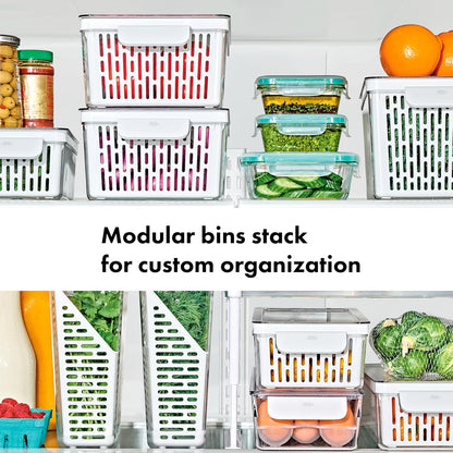 Good Grips Produce Saver - Berry Keeper, 2-Piece Set | Fruit Storage Containers, Ventilated Storage for Rinsing and Storing Berries, Cherry Tomatoes, Keeps Berries Fresh Longer