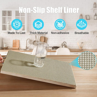 Non-Slip Shelf Cabinet and Drawer Liner, 12IN x 20FT, Dark Gray