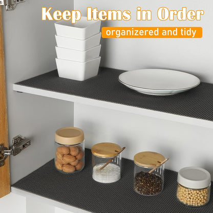 Non-Slip Shelf Cabinet and Drawer Liner, 12IN x 20FT, Dark Gray
