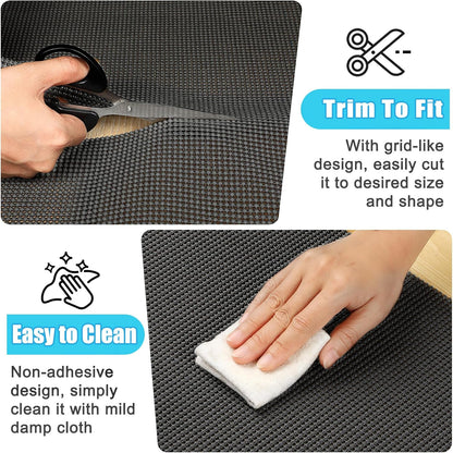 Non-Slip Shelf Cabinet and Drawer Liner, 12IN x 20FT, Dark Gray