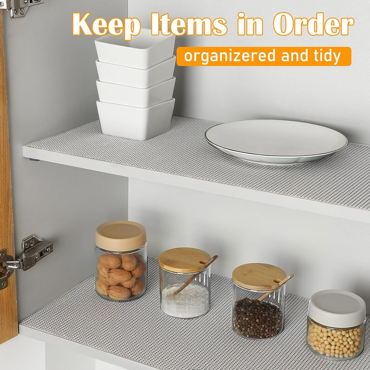 Non-Slip Shelf Cabinet and Drawer Liner, 12IN x 20FT, Dark Gray