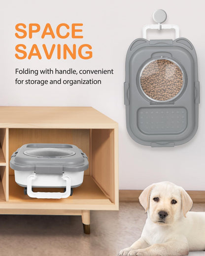 10-13 Lbs Dog Food Storage Container,Collapsible Dog Food Container | Pet Food Storage Container with Airtight Lid,Pet Food Scoop,Cat Food Storage Dry Food for Dog,Cat and Other Pets