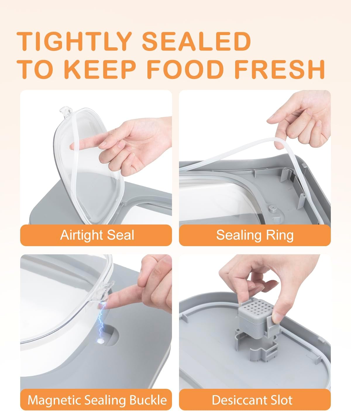 10-13 Lbs Dog Food Storage Container,Collapsible Dog Food Container | Pet Food Storage Container with Airtight Lid,Pet Food Scoop,Cat Food Storage Dry Food for Dog,Cat and Other Pets