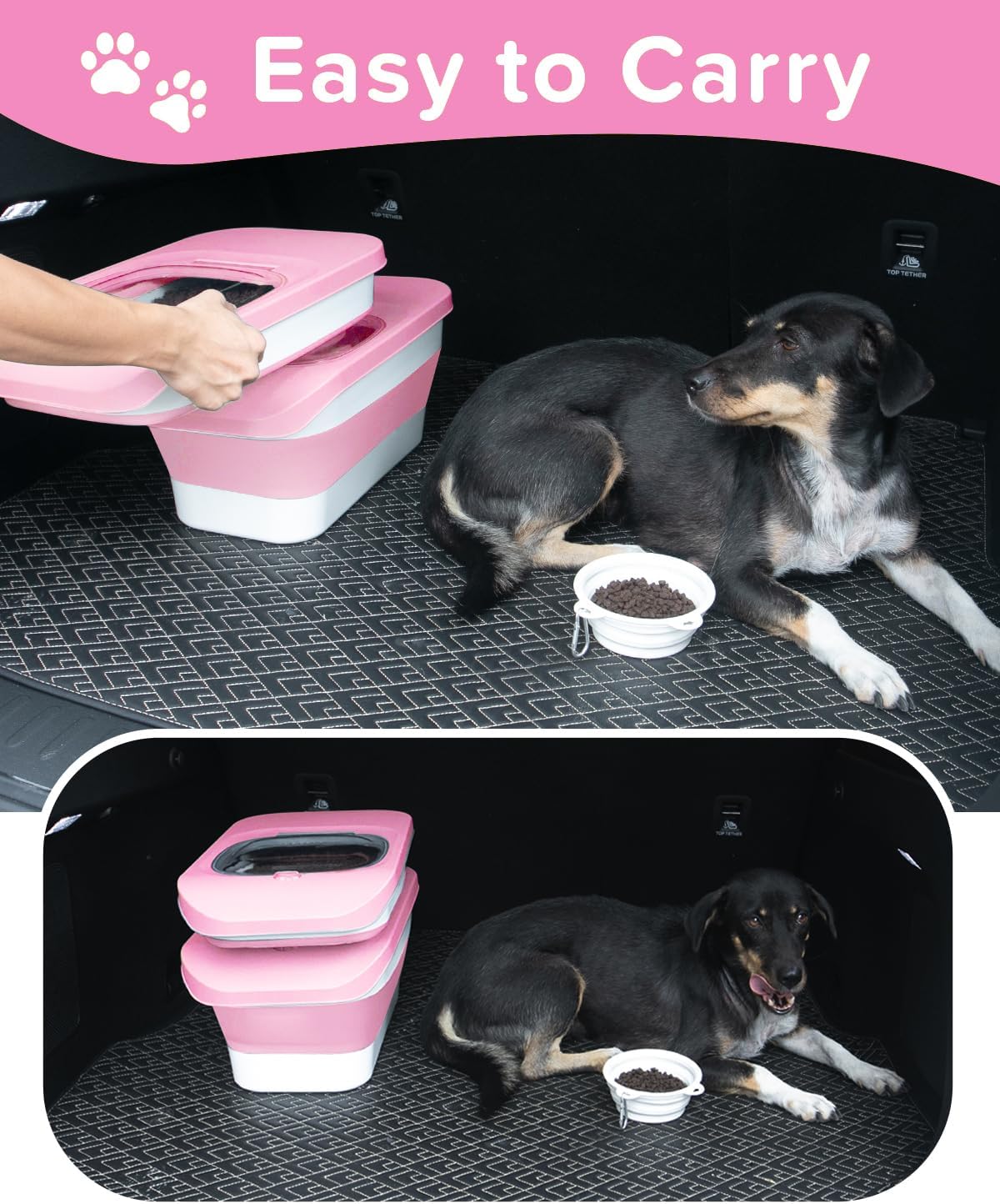 10-13 Lbs Dog Food Storage Container,Collapsible Dog Food Container | Pet Food Storage Container with Airtight Lid,Pet Food Scoop,Cat Food Storage Dry Food for Dog,Cat and Other Pets