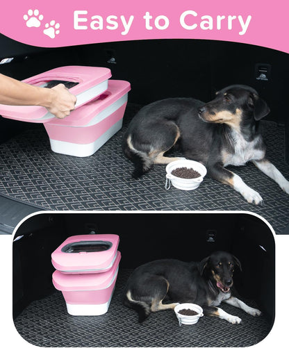 10-13 Lbs Dog Food Storage Container,Collapsible Dog Food Container | Pet Food Storage Container with Airtight Lid,Pet Food Scoop,Cat Food Storage Dry Food for Dog,Cat and Other Pets
