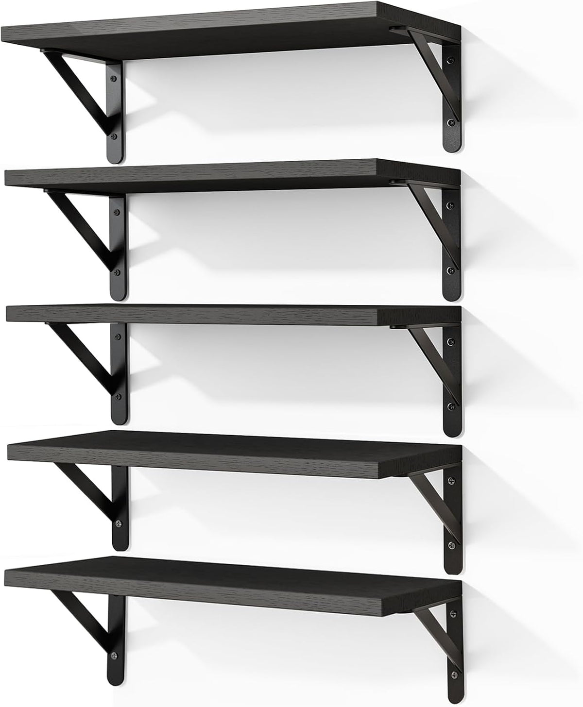 Wall Floating Shelves for Home Decor (Brown, Set of 4, 16.5 Inch)
