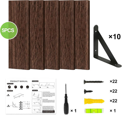 Wall Floating Shelves for Home Decor (Brown, Set of 4, 16.5 Inch)