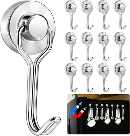 Measuring Cup and Spoon Organizer, 12 Pack 30lbs Strong Magnetic Hooks