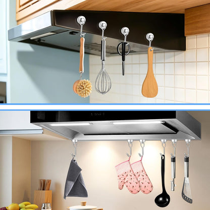Measuring Cup and Spoon Organizer, 12 Pack 30lbs Strong Magnetic Hooks