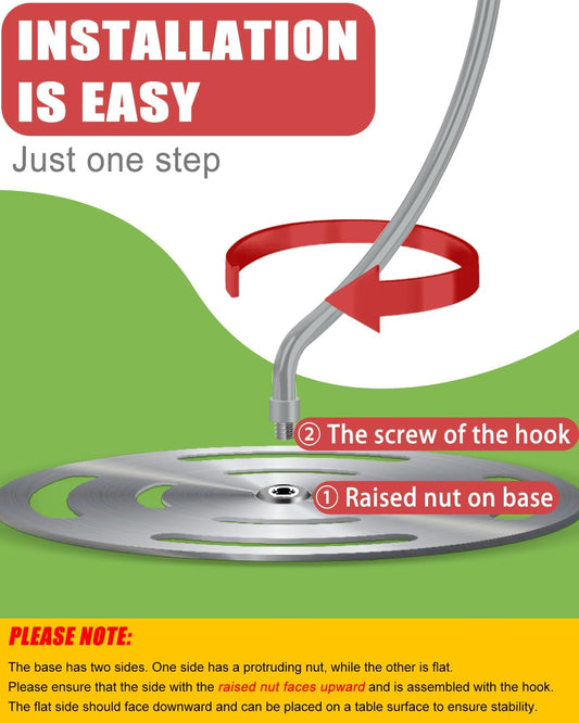 Banana Holder Stand Stainless Steel, Modern Banana Tree Hanger with Larger Base & Won't Topple Over, Banana Hanger Rack for Any Kitchen Countertop (‎Silver)