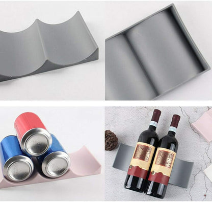 4Pcs European Style Wine Rack, Freestanding Countertop Wine Bottle Storage