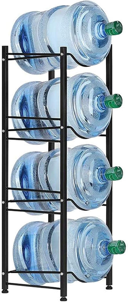 Water Cooler Jug Rack, 4-Tier Heavy Duty Water Bottle Holder Storage Rack for 5 Gallon Water Dispenser, 5 Gallon Water bottle Holder, 5 Gallon Water Jug Holder