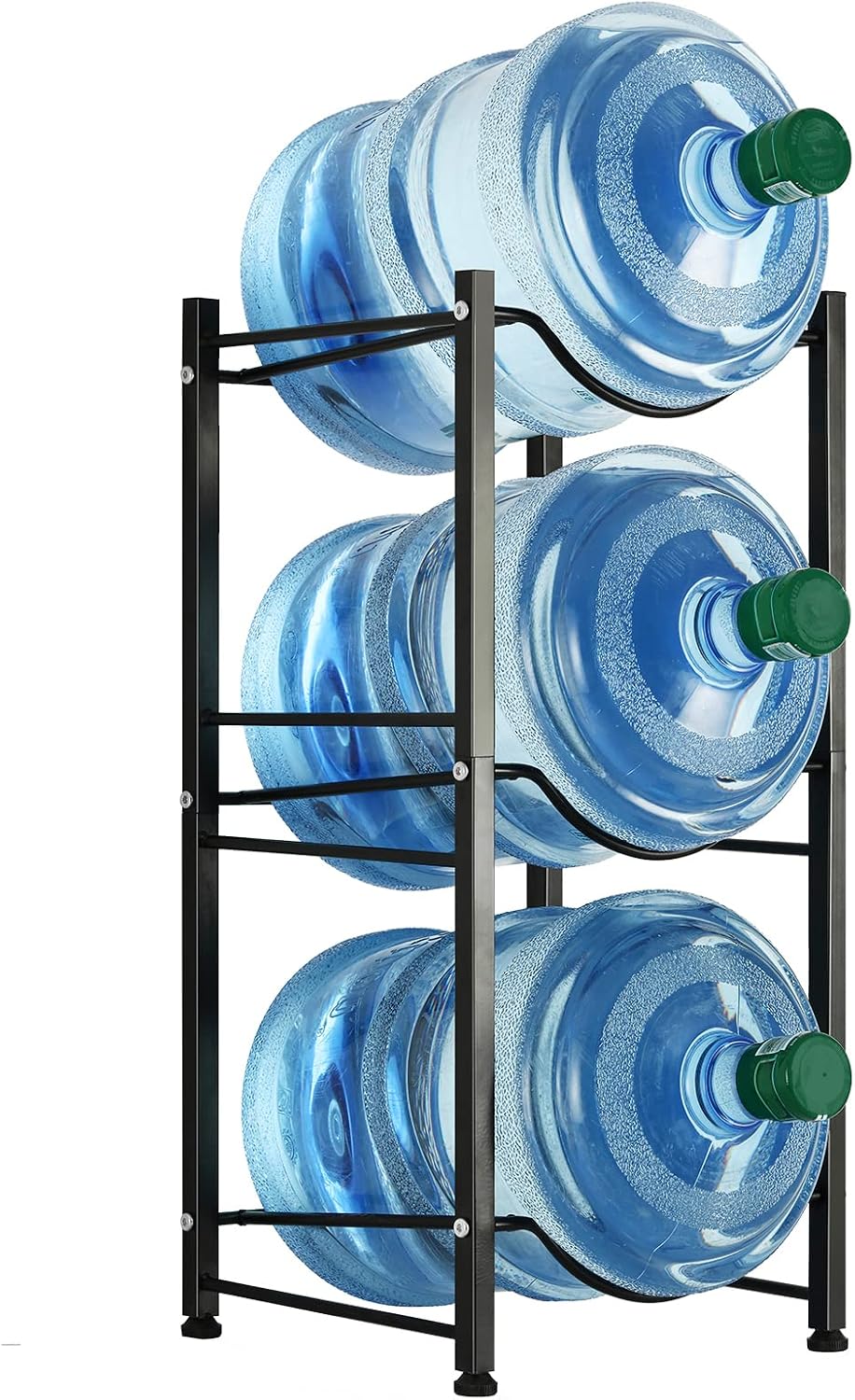 Water Cooler Jug Rack, 4-Tier Heavy Duty Water Bottle Holder Storage Rack for 5 Gallon Water Dispenser, 5 Gallon Water bottle Holder, 5 Gallon Water Jug Holder