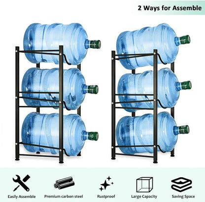 Water Cooler Jug Rack, 4-Tier Heavy Duty Water Bottle Holder Storage Rack for 5 Gallon Water Dispenser, 5 Gallon Water bottle Holder, 5 Gallon Water Jug Holder