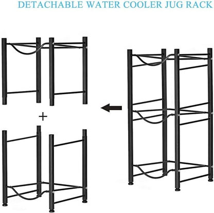Water Cooler Jug Rack, 4-Tier Heavy Duty Water Bottle Holder Storage Rack for 5 Gallon Water Dispenser, 5 Gallon Water bottle Holder, 5 Gallon Water Jug Holder