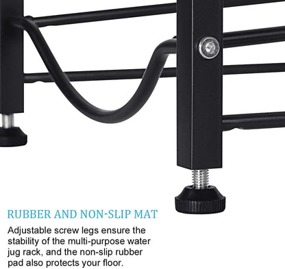 Water Cooler Jug Rack, 4-Tier Heavy Duty Water Bottle Holder Storage Rack for 5 Gallon Water Dispenser, 5 Gallon Water bottle Holder, 5 Gallon Water Jug Holder
