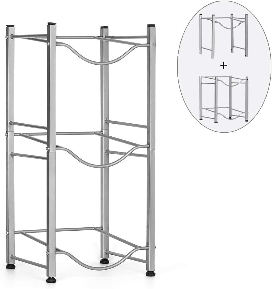 Water Cooler Jug Rack, 4-Tier Heavy Duty Water Bottle Holder Storage Rack for 5 Gallon Water Dispenser, 5 Gallon Water bottle Holder, 5 Gallon Water Jug Holder