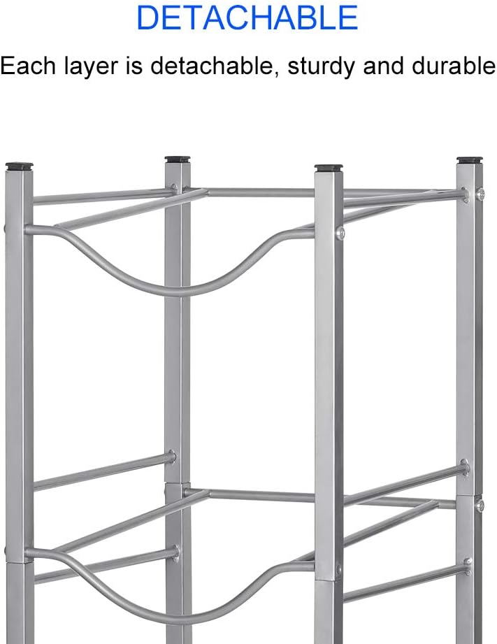 Water Cooler Jug Rack, 4-Tier Heavy Duty Water Bottle Holder Storage Rack for 5 Gallon Water Dispenser, 5 Gallon Water bottle Holder, 5 Gallon Water Jug Holder