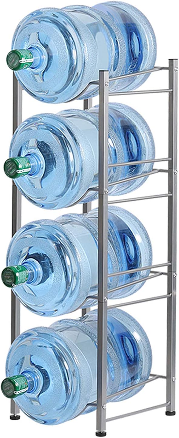 Water Cooler Jug Rack, 4-Tier Heavy Duty Water Bottle Holder Storage Rack for 5 Gallon Water Dispenser, 5 Gallon Water bottle Holder, 5 Gallon Water Jug Holder