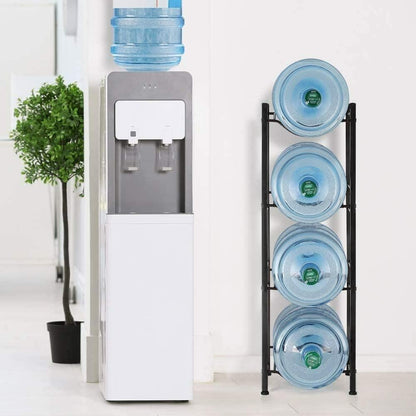 Water Cooler Jug Rack, 4-Tier Heavy Duty Water Bottle Holder Storage Rack for 5 Gallon Water Dispenser, 5 Gallon Water bottle Holder, 5 Gallon Water Jug Holder