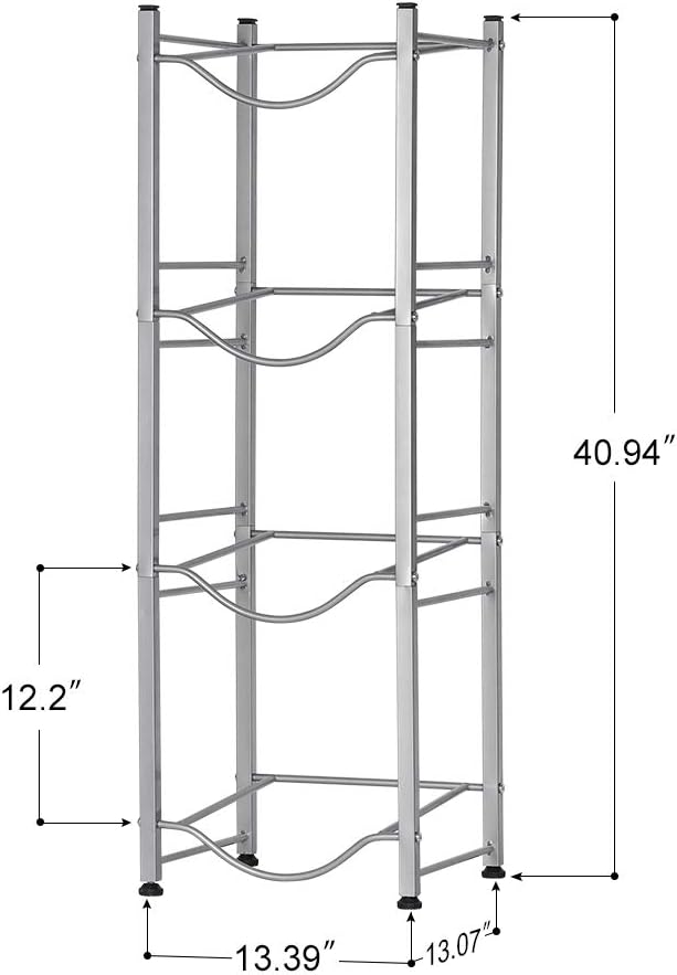 Water Cooler Jug Rack, 4-Tier Heavy Duty Water Bottle Holder Storage Rack for 5 Gallon Water Dispenser, 5 Gallon Water bottle Holder, 5 Gallon Water Jug Holder