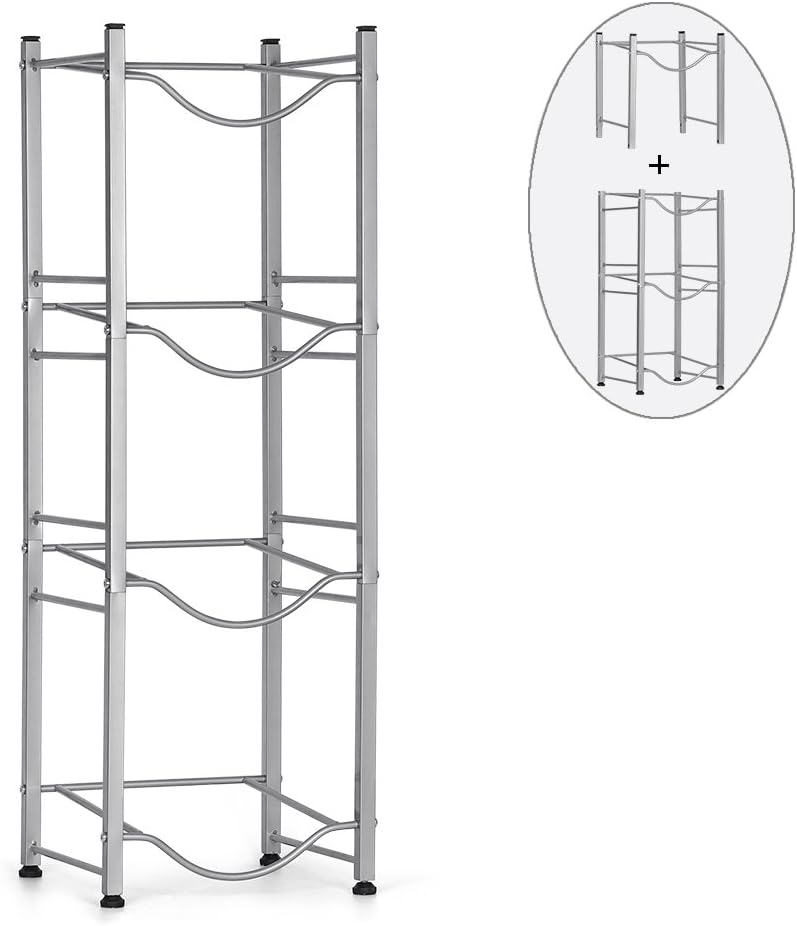 Water Cooler Jug Rack, 4-Tier Heavy Duty Water Bottle Holder Storage Rack for 5 Gallon Water Dispenser, 5 Gallon Water bottle Holder, 5 Gallon Water Jug Holder