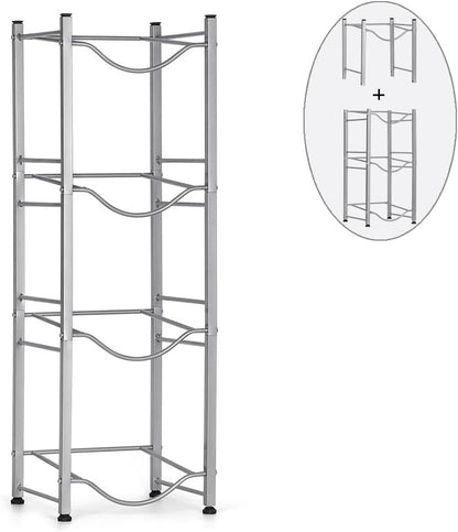 Water Cooler Jug Rack, 4-Tier Heavy Duty Water Bottle Holder Storage Rack for 5 Gallon Water Dispenser, 5 Gallon Water bottle Holder, 5 Gallon Water Jug Holder