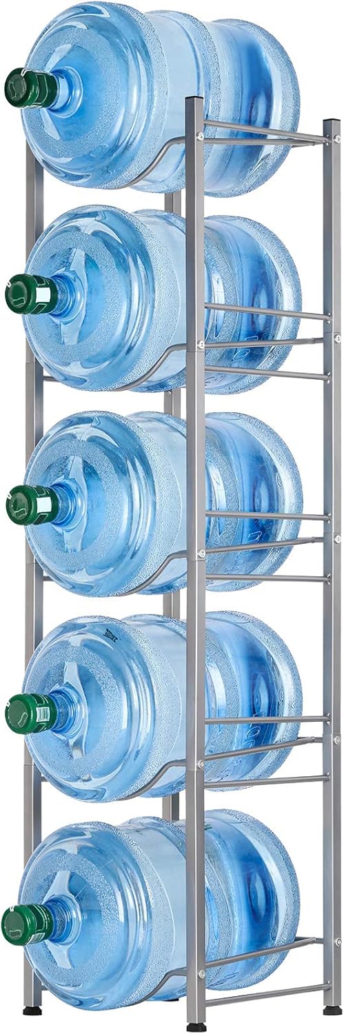 Water Cooler Jug Rack, 4-Tier Heavy Duty Water Bottle Holder Storage Rack for 5 Gallon Water Dispenser, 5 Gallon Water bottle Holder, 5 Gallon Water Jug Holder