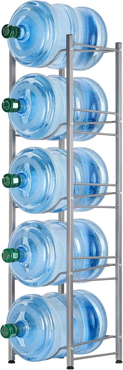 Water Cooler Jug Rack, 4-Tier Heavy Duty Water Bottle Holder Storage Rack for 5 Gallon Water Dispenser, 5 Gallon Water bottle Holder, 5 Gallon Water Jug Holder