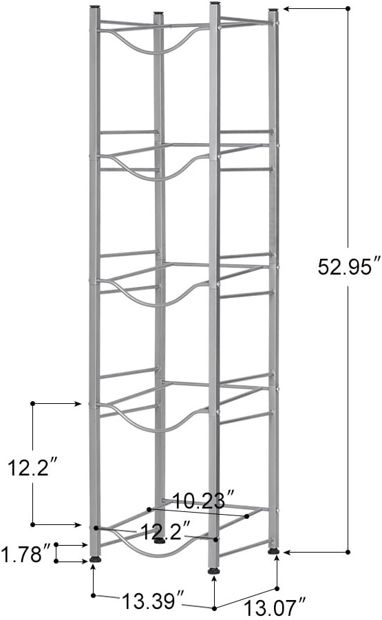 Water Cooler Jug Rack, 4-Tier Heavy Duty Water Bottle Holder Storage Rack for 5 Gallon Water Dispenser, 5 Gallon Water bottle Holder, 5 Gallon Water Jug Holder