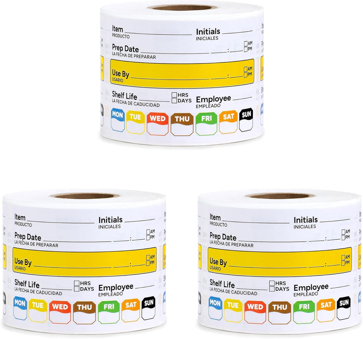 Restaurant Quality Shelf Life Food Rotation Labels Vinyl, 2” x 3” Self-Adhesive Removable Freezer Food Labels Stickers, Perfect for Reusable Containers, Food Date Sticker (Large, Count, 2)
