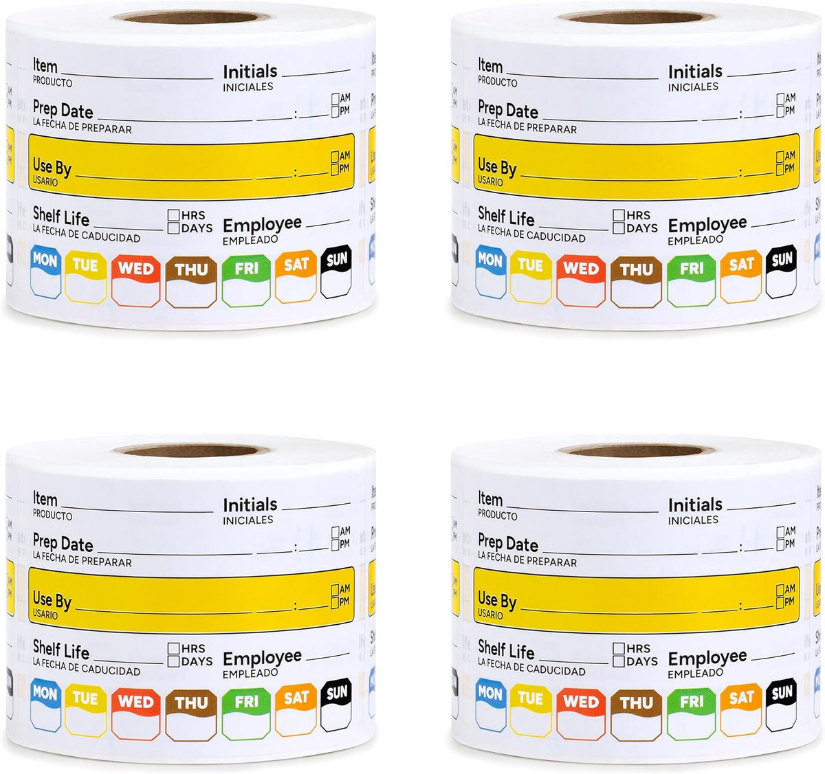 Restaurant Quality Shelf Life Food Rotation Labels Vinyl, 2” x 3” Self-Adhesive Removable Freezer Food Labels Stickers, Perfect for Reusable Containers, Food Date Sticker (Large, Count, 2)