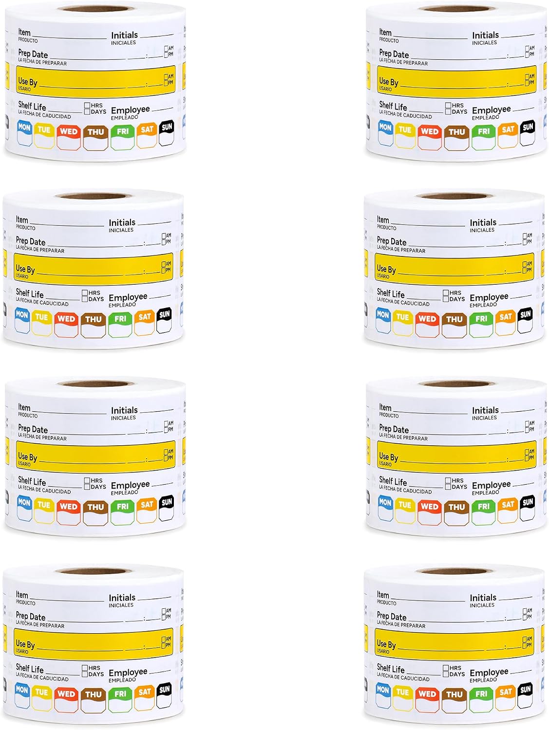 Restaurant Quality Shelf Life Food Rotation Labels Vinyl, 2” x 3” Self-Adhesive Removable Freezer Food Labels Stickers, Perfect for Reusable Containers, Food Date Sticker (Large, Count, 2)