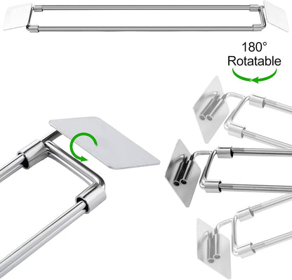 4 Pcs Rv Refrigerator Bars 12.44"-22.63" Adjustable Stainless Steel RV Fridge Tension Rods Refrigerator Accessories Extendable Food and Drink Stabilizers Prevent Messy Spills During Travel