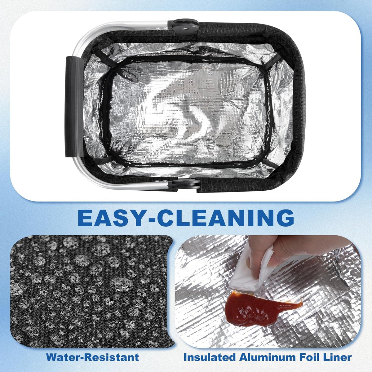 Cleaning Caddy Organizer with Handle,Black | Cleaning Tote Bag with Multiple Pockets for Cleaning Supplies, Products Storage, Housekeepers, Kitchen Cleaning Supplies