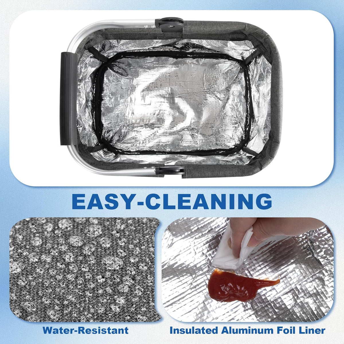 Cleaning Caddy Organizer with Handle,Black | Cleaning Tote Bag with Multiple Pockets for Cleaning Supplies, Products Storage, Housekeepers, Kitchen Cleaning Supplies