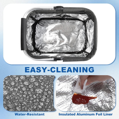 Cleaning Caddy Organizer with Handle,Black | Cleaning Tote Bag with Multiple Pockets for Cleaning Supplies, Products Storage, Housekeepers, Kitchen Cleaning Supplies