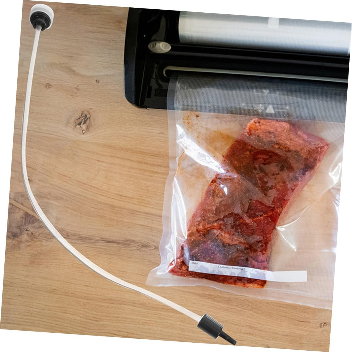 3pcs Food Sealing Saving Adapter Vacuum Sealer Hose External Vacuum Sealer Hose for Food Storage Adapter