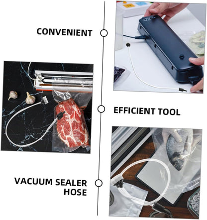 3pcs Food Sealing Saving Adapter Vacuum Sealer Hose External Vacuum Sealer Hose for Food Storage Adapter