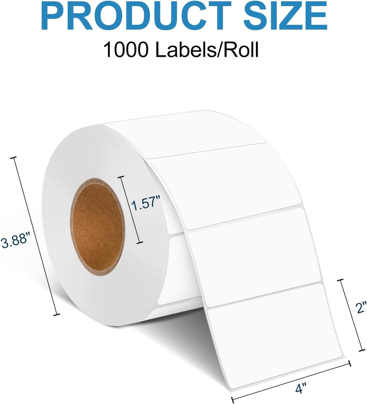 4" x 2" Premium Thermal Labels (1000/Roll) – Compatible with Direct Thermal Printers. Ideal for Shipping, Inventory Management, Barcode Systems, and FBA SKU Labeling
