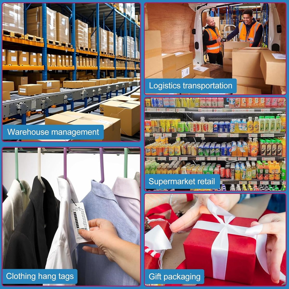 4" x 2" Premium Thermal Labels (1000/Roll) – Compatible with Direct Thermal Printers. Ideal for Shipping, Inventory Management, Barcode Systems, and FBA SKU Labeling
