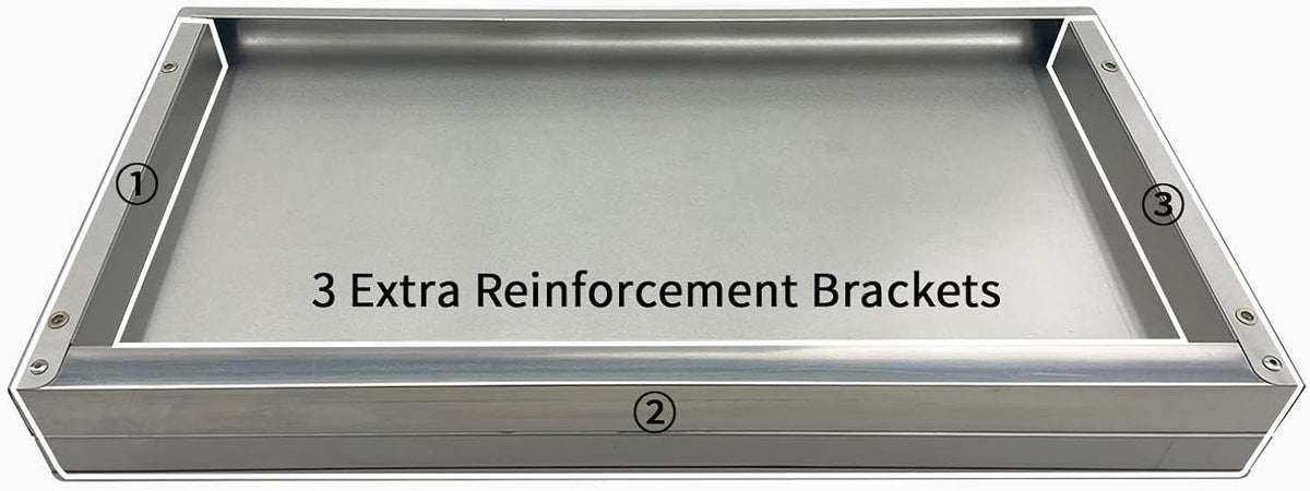 Stainless Steel Shelf 2 Pack 12"x24", Wall Mounted Metal Shelves