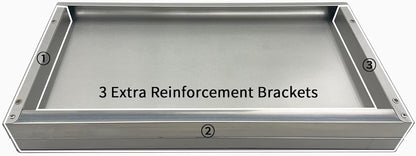 Stainless Steel Shelf 2 Pack 12"x24", Wall Mounted Metal Shelves