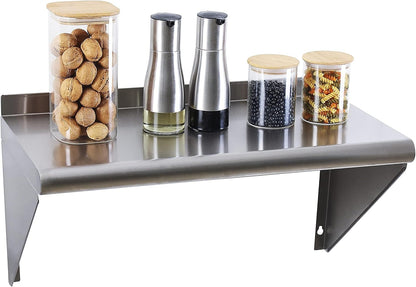 Stainless Steel Shelf 2 Pack 12"x24", Wall Mounted Metal Shelves