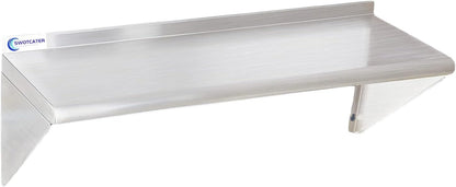 Stainless Steel Shelf 2 Pack 12"x24", Wall Mounted Metal Shelves