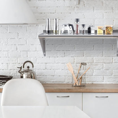 Stainless Steel Shelf 2 Pack 12"x24", Wall Mounted Metal Shelves