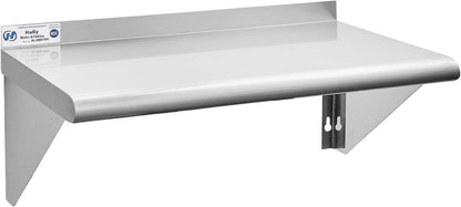 Hally Stainless Steel Shelf 2 Pack Wall Mounted Metal Shelves 10"x24" NSF