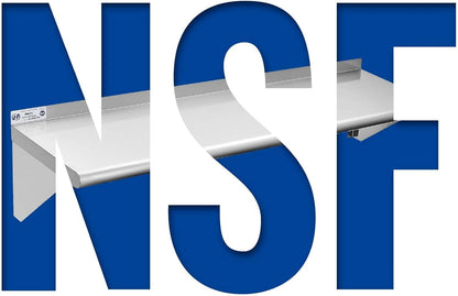 Hally Stainless Steel Shelf 2 Pack Wall Mounted Metal Shelves 10"x24" NSF