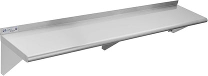 Hally Stainless Steel Shelf 2 Pack Wall Mounted Metal Shelves 10"x24" NSF